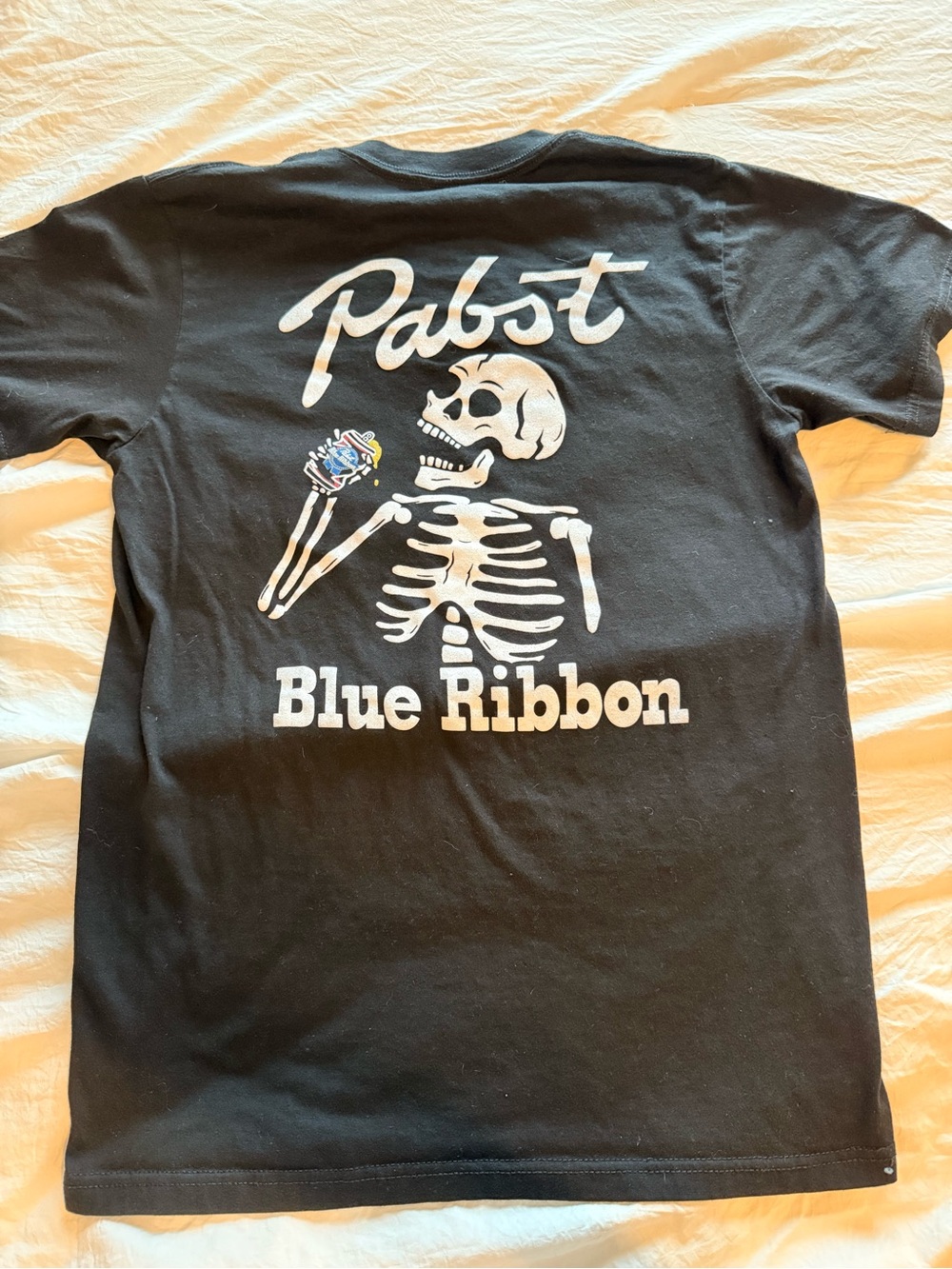 Black Short Sleeve Pabst Blue Ribbon Tee - Picture 3 of 3